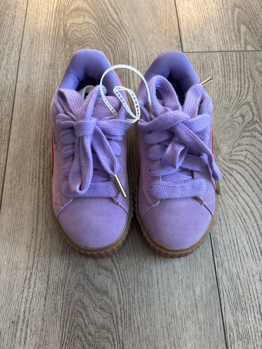 Puma x Fenty Kids Lavender Suede Lace-Up Sneakers